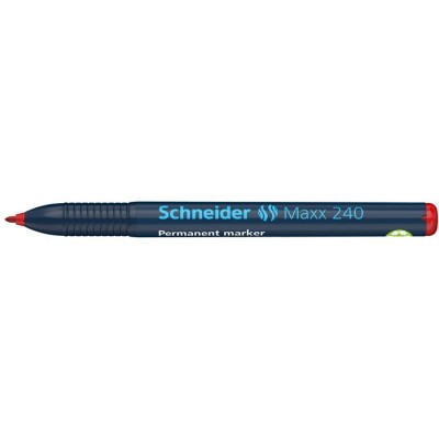 Alkoholos marker, 1-2 mm, kúpos, SCHNEIDER "Maxx 240", piros