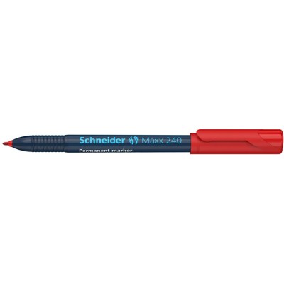 Alkoholos marker, 1-2 mm, kúpos, SCHNEIDER "Maxx 240", piros