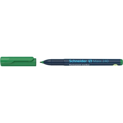 Alkoholos marker, 1-2 mm, kúpos, SCHNEIDER "Maxx 240", zöld