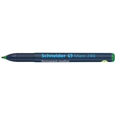 Alkoholos marker, 1-2 mm, kúpos, SCHNEIDER "Maxx 240", zöld