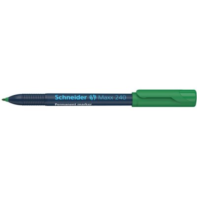 Alkoholos marker, 1-2 mm, kúpos, SCHNEIDER "Maxx 240", zöld