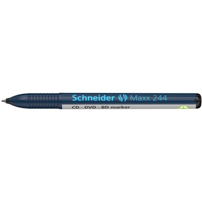Alkoholos marker, CD/DVD, 0,7 mm, SCHNEIDER "Maxx 244", fekete