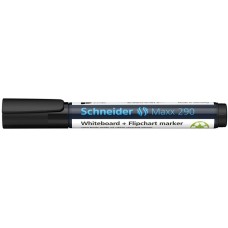 Tábla- és flipchart marker, 2-3 mm, kúpos, SCHNEIDER "Maxx 290", fekete