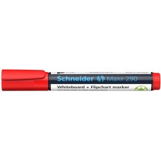 Tábla- és flipchart marker, 2-3 mm, kúpos, SCHNEIDER "Maxx 290", piros