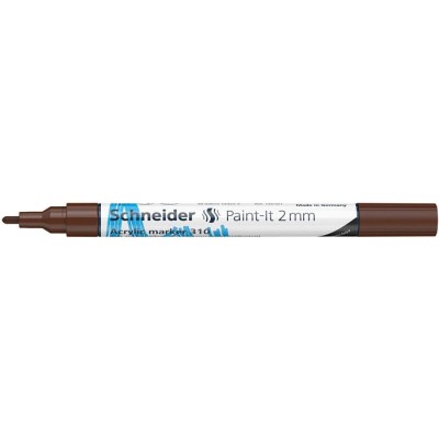 Dekormarker, akril, 2 mm, SCHNEIDER "Paint-It 310", barna