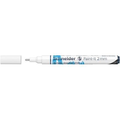 Dekormarker, akril, 2 mm, SCHNEIDER "Paint-It 310", fehér