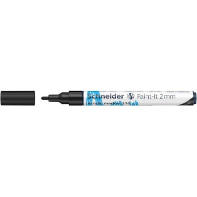 Dekormarker, akril, 2 mm, SCHNEIDER "Paint-It 310" , fekete