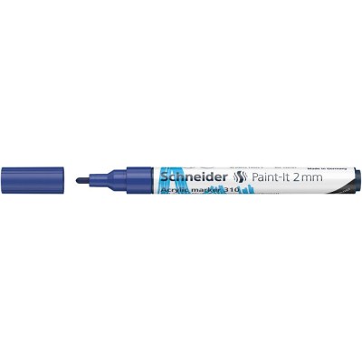 Dekormarker, akril, 2 mm, SCHNEIDER "Paint-It 310", kék