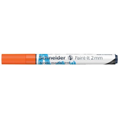 Dekormarker, akril, 2 mm, SCHNEIDER "Paint-It 310", narancssárga