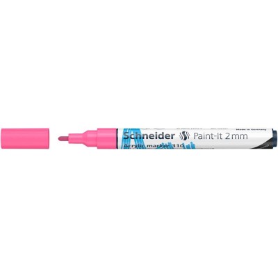Dekormarker, akril, 2 mm, SCHNEIDER "Paint-It 310", rózsaszín