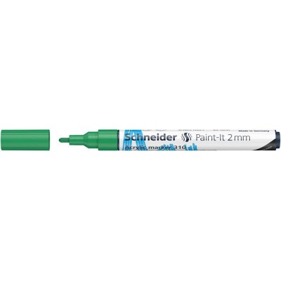 Dekormarker, akril, 2 mm, SCHNEIDER "Paint-It 310", zöld
