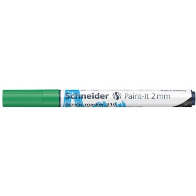 Dekormarker, akril, 2 mm, SCHNEIDER "Paint-It 310", zöld