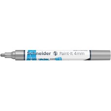 Dekormarker, akril, 4 mm, SCHNEIDER "Paint-It 320", ezüst