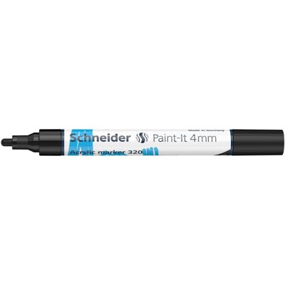 Dekormarker, akril, 4 mm, SCHNEIDER "Paint-It 320" , fekete