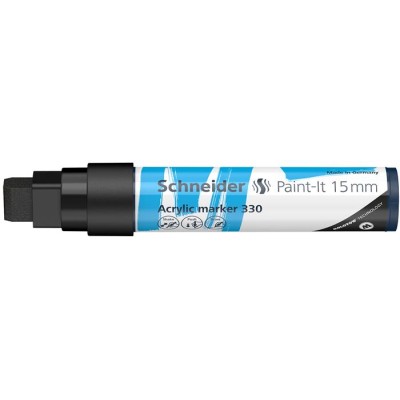 Dekormarker, akril, 15 mm, SCHNEIDER "Paint-It 330", fekete