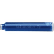 Töltőtoll patron, 6 db, SCHNEIDER, királykék