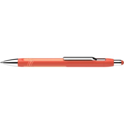 Golyóstoll, 0,7 mm, nyomógombos, narancs tolltest, SCHNEIDER "Epsilon XB", kék