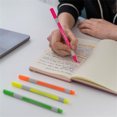 Szövegkiemelő toll készlet, 1-4 mm, SCHNEIDER "Shine-Up", 4 különböző szín