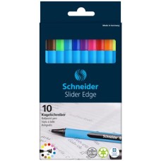 Golyóstoll készlet, 0,7 mm, kupakos, SCHNEIDER "Slider Edge XB", vegyes színek
