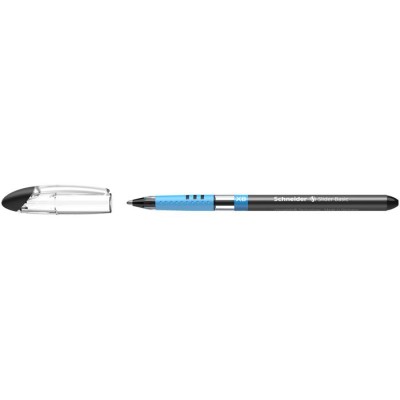 Golyóstoll, 0,7 mm, kupakos, SCHNEIDER "Slider Basic XB", fekete