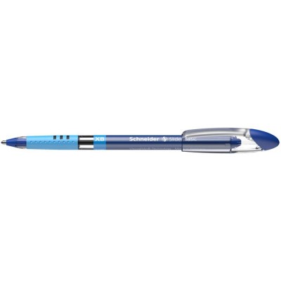 Golyóstoll, 0,7 mm, kupakos, SCHNEIDER "Slider Basic XB", kék
