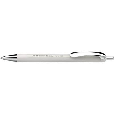Golyóstoll, 0,7 mm, nyomógombos, SCHNEIDER "Slider Rave XB", ezüst szürke