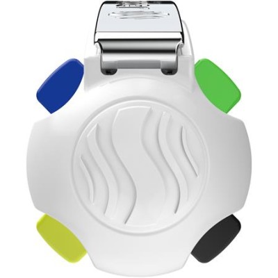 Golyóstoll, 0,5 mm, nyomógombos, négyszínű, SCHNEIDER "Take 4 Neon", zöld-fehér