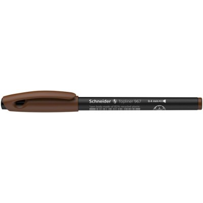 Tűfilc, 0,4 mm, SCHNEIDER "Topliner 967", barna