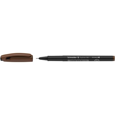 Tűfilc, 0,4 mm, SCHNEIDER "Topliner 967", barna