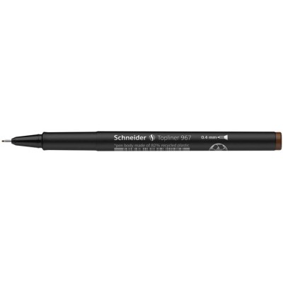 Tűfilc, 0,4 mm, SCHNEIDER "Topliner 967", barna