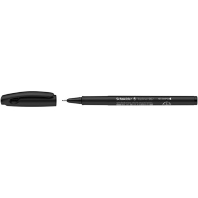 Tűfilc, 0,4 mm, SCHNEIDER "Topliner 967", fekete