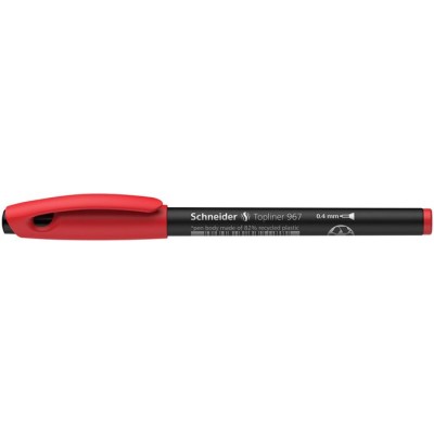 Tűfilc, 0,4 mm, SCHNEIDER "Topliner 967", piros