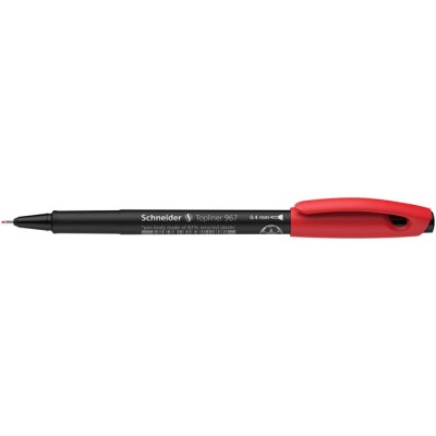 Tűfilc, 0,4 mm, SCHNEIDER "Topliner 967", piros