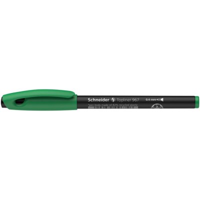 Tűfilc, 0,4 mm, SCHNEIDER "Topliner 967", zöld