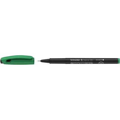 Tűfilc, 0,4 mm, SCHNEIDER "Topliner 967", zöld
