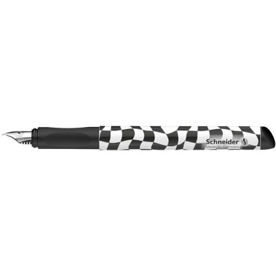 Töltőtoll, 0,5 mm, SCHNEIDER "Voice", fekete kockás