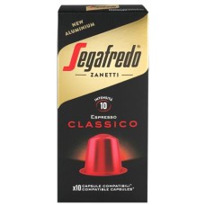 Kávékapszula, Nespresso® kompatibilis, 10 db, SEGAFREDO "Classico"