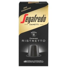 Kávékapszula, Nespresso® kompatibilis, 10 db, SEGAFREDO "Ristretto"