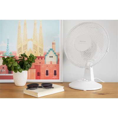 Asztali ventilátor, 23 cm, SENCOR "SFE 2310WH", fehér
