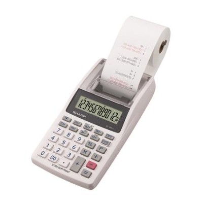 Számológép, szalagos, 12 számjegy, 2 színű nyomtató, SHARP "EL-1611V"