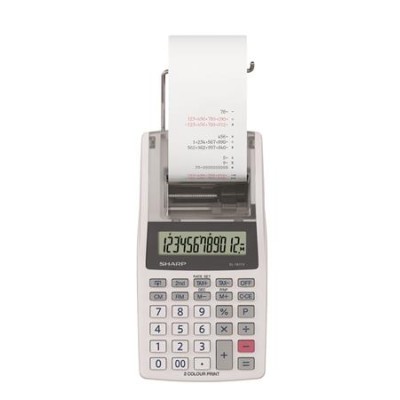 Számológép, szalagos, 12 számjegy, 2 színű nyomtató, SHARP "EL-1611V"