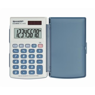 Zsebszámológép, 8 számjegy, fedeles, SHARP "EL-243S"