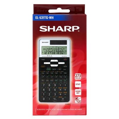 Számológép, tudományos, 273 funkció, SHARP "EL-531", fehér