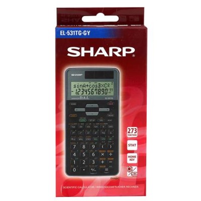 Számológép, tudományos, 273 funkció, SHARP "EL-531", szürke, dobozos