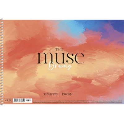 Vázlatfüzet, spirál, A4, 30 lap, 150 g, SHKOLYARYK "Drawing Muse"
