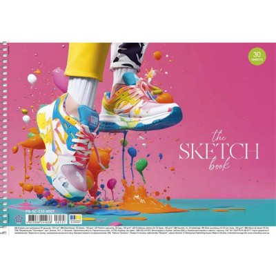 Vázlatfüzet, spirál, A4, 100 g, 30 lap, SHKOLYARYK "the Sketch book"