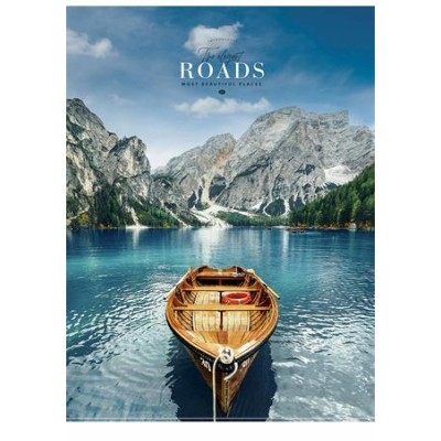 Füzet, tűzött, A4, kockás, 40 lap, SHKOLYARYK "The Elegant Roads", vegyes