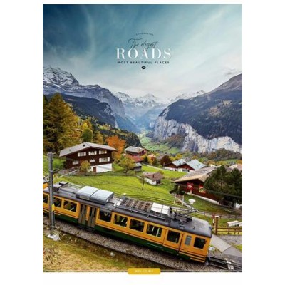 Füzet, tűzött, A4, kockás, 40 lap, SHKOLYARYK "The Elegant Roads", vegyes