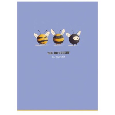 Füzet, tűzött, A4, vonalas, 80 lap, SHKOLYARYK "Bee Different", vegyes