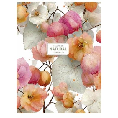 Füzet, tűzött, A5, kockás, 80 lap, SHKOLYARYK "Beauty of Natural", vegyes